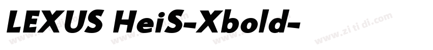 LEXUS HeiS-Xbold字体转换